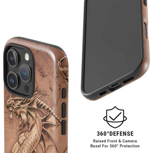 Dragon Parchment by Tom Wood iPhone 16 Pro Magsafe Impact Case